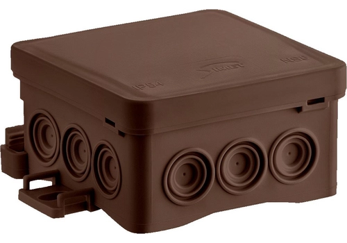 Surface junction box NS6 FASTBOX&HOOK brown