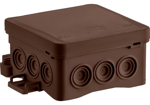 Surface junction box NS5 FASTBOX&HOOK brown