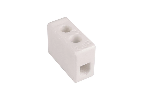 Porcelain screw terminal block, 2,5mm², 1 track