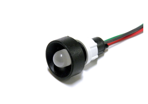 Diode indicator light, 10 mm casing, 24V, red-green