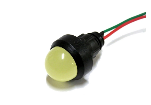 Diode indicator light, 20 mm casing, 24V, yellow