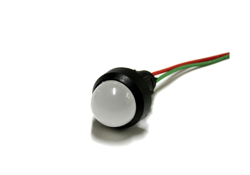 Diode indicator light, 20 mm casing, 24V, white
