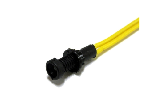 Diode indicator light, 3 mm casing, 230V, yellow