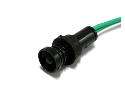 Lampka diodowa, klosz 5 mm, 230V, zielona