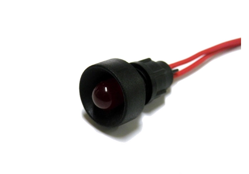 Diode indicator light, 10 mm casing, 230V, red