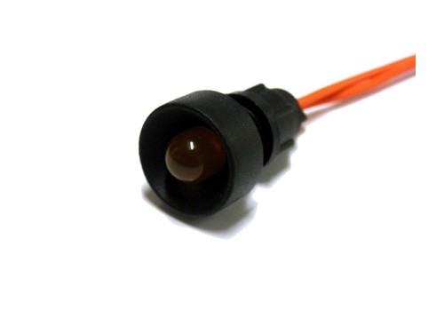 Diode indicator light, 10 mm casing, 230V, orange
