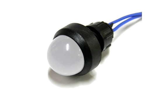 Lampka diodowa, klosz 20 mm, 230V, niebieska