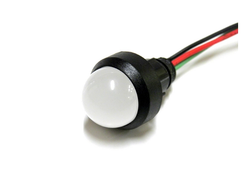 Lampka diodowa, klosz 20 mm, 230V,  czerwono-zielona