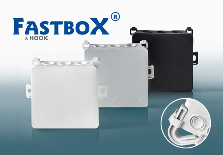 Fastbox&Hook sufrace junction boxes now available in 3 colours!