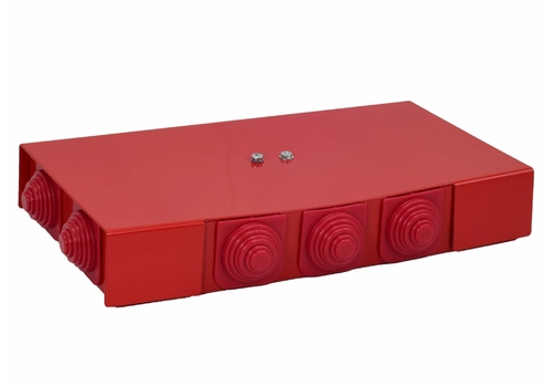 Fire protection junction box, rectangural, E90, with a fuse 0,375A, 2x3x4mm², dimensions 88 x 30 x 166 mm