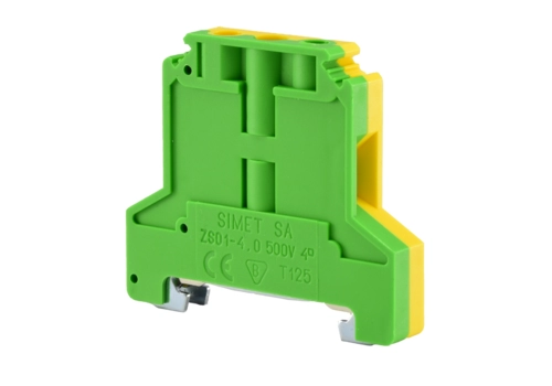 Rail-mounted screw terminal block, protective, 4,0 mm², TS 35