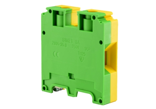 Rail-mounted screw terminal block, protective, 35,0 mm², TS 35