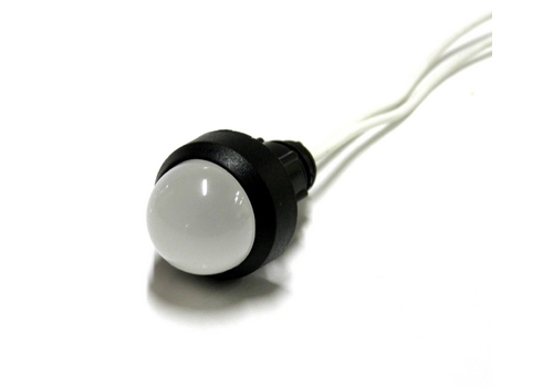 Lampka diodowa, klosz 20 mm, 230V, biała