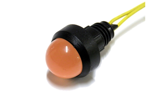 Lampka diodowa, klosz 20 mm, 230V, pomarańczowa