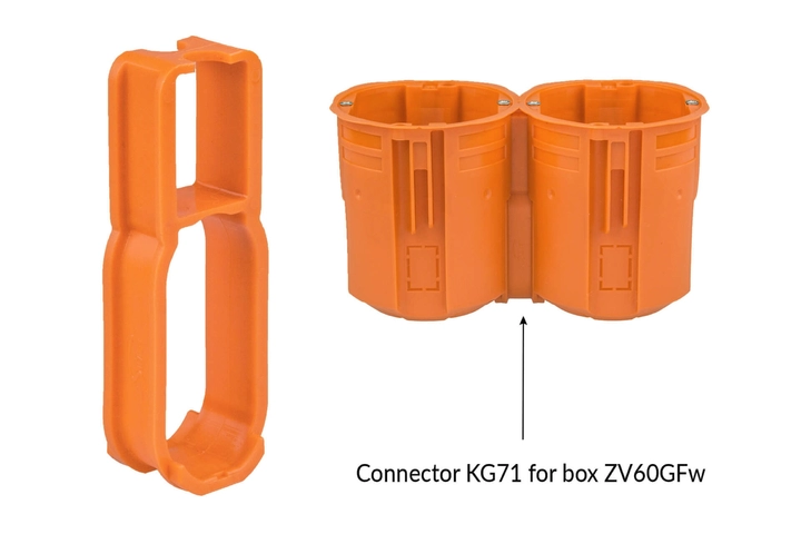 Connector KG71 for extra-deep box ZV60GFw orange