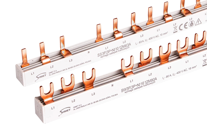 Dedicated busbars for residual current protection